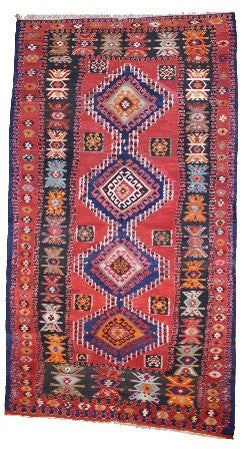 Semi-Antique Shirvan Kilim