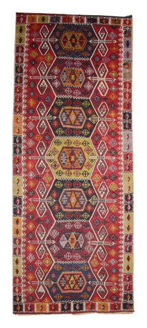 Large Turkish Flatwoven Kilim