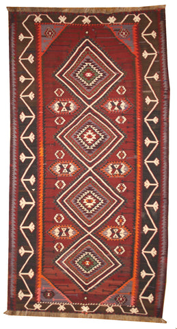 Large Semi-Antique Shirvan Kilim
