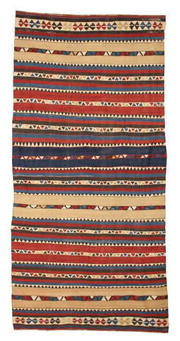 Semi Antique Flat-Woven Shirvan Kilim