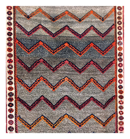 Persian Gabbeh with Mod Geometric Pattern