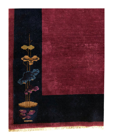 Chinese Art Deco with Lotus Flower Accent