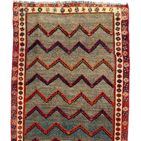 Persian Gabbeh with Mod Geometric Pattern