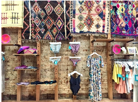 Trending now: vintage rugs in retail spaces!