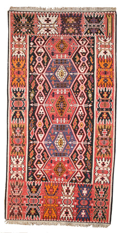 Large Colorful Semi-Antique Shirvan Kilim