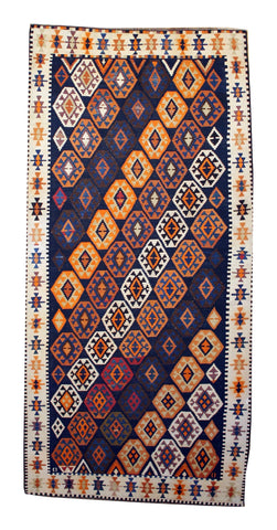 Antique Caucasian Baku Kilim